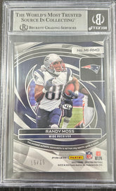 2023 Panini Spectra Max Impact Materials Neon Pink Randy Moss #34 BGS 8